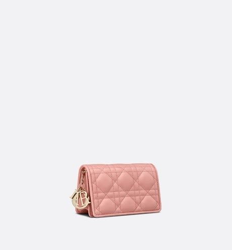 Lady Dior Nano Pouch Angel Pink Cannage Lambskin 